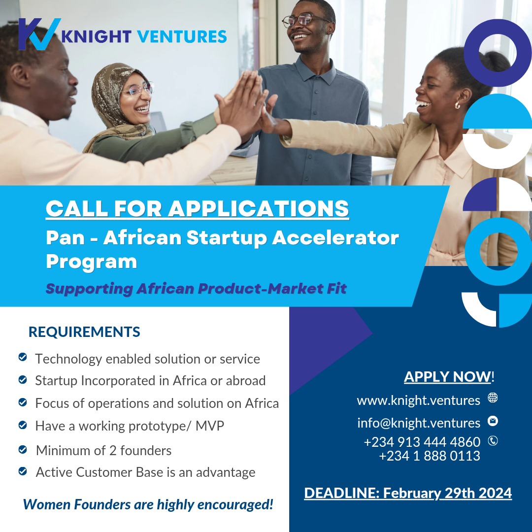 Knight Ventures’ Pan-African Startup Accelerator Program 2024