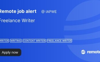 Remote Freelance Writers Needed at IAPWE