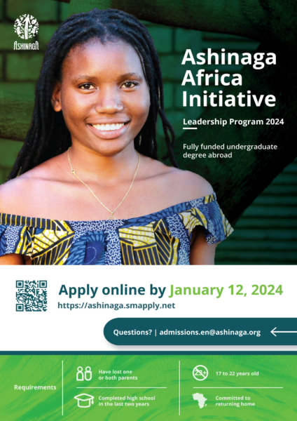 Ashinaga Africa Initiative Leadership Program 2024 for young African orphans (Fully Funded to study abroad)