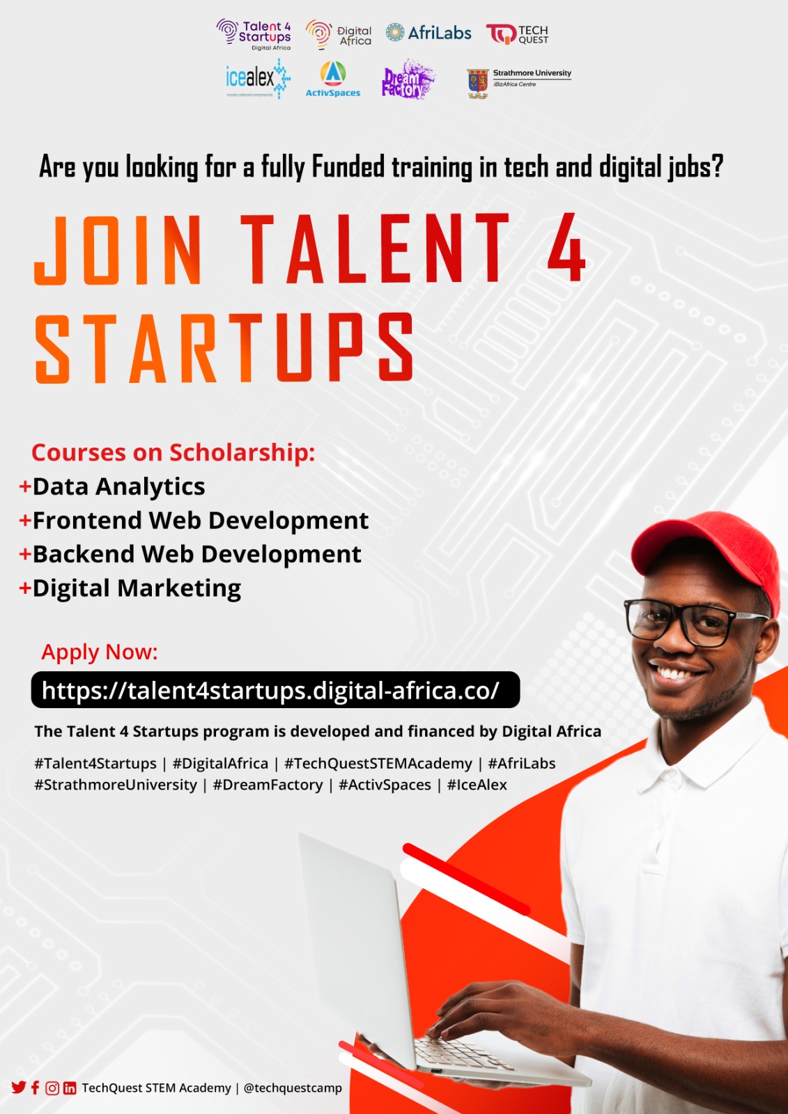 Digital Africa Talent 4 Startups Program |Free Digital Training and Employment Opportunities to Youths in Africa