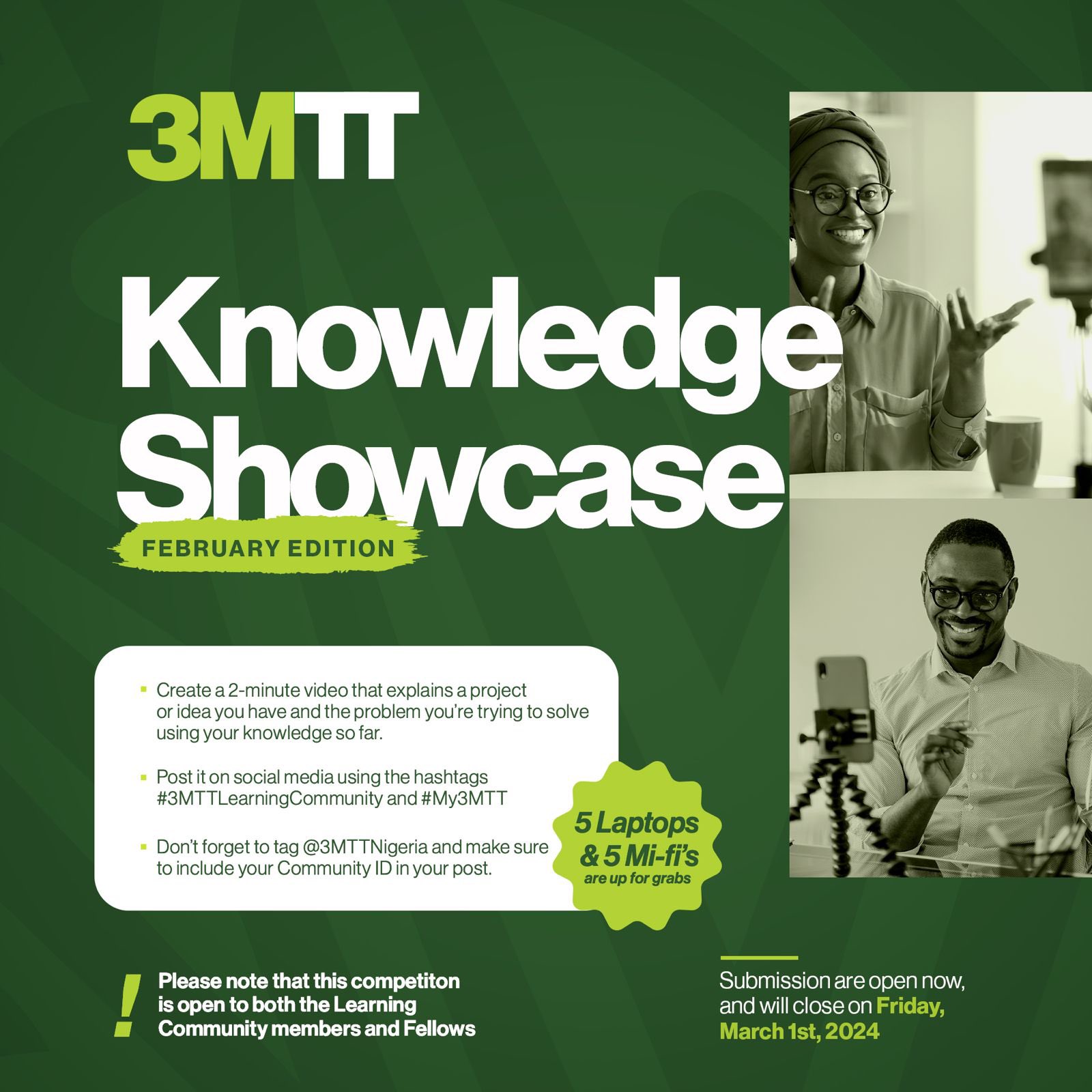 3MTT Knowledge Showcase – February (How to Apply plus Tips for Winning)