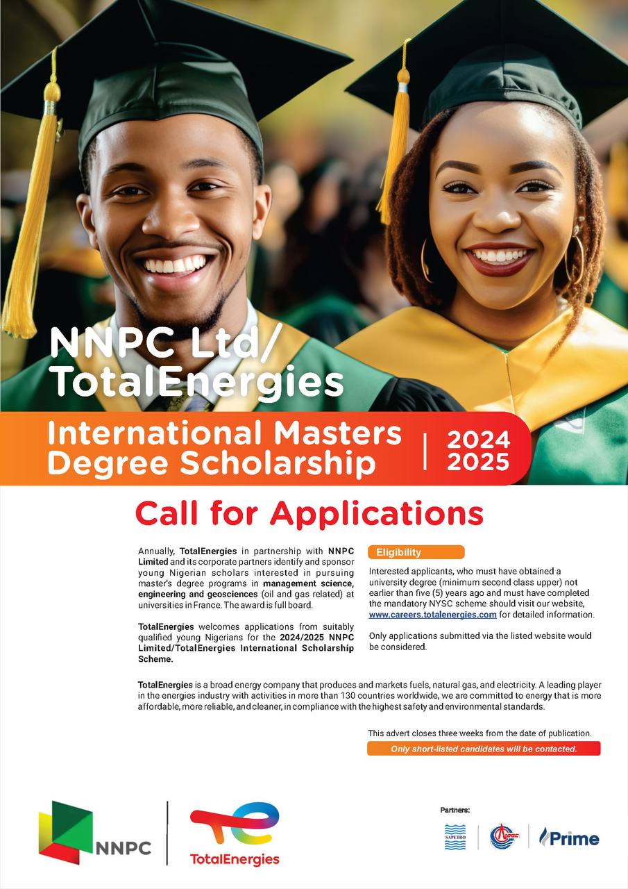 TotalEnergies International Masters Degree Scholarship 2024 for Young Nigerian Graduates