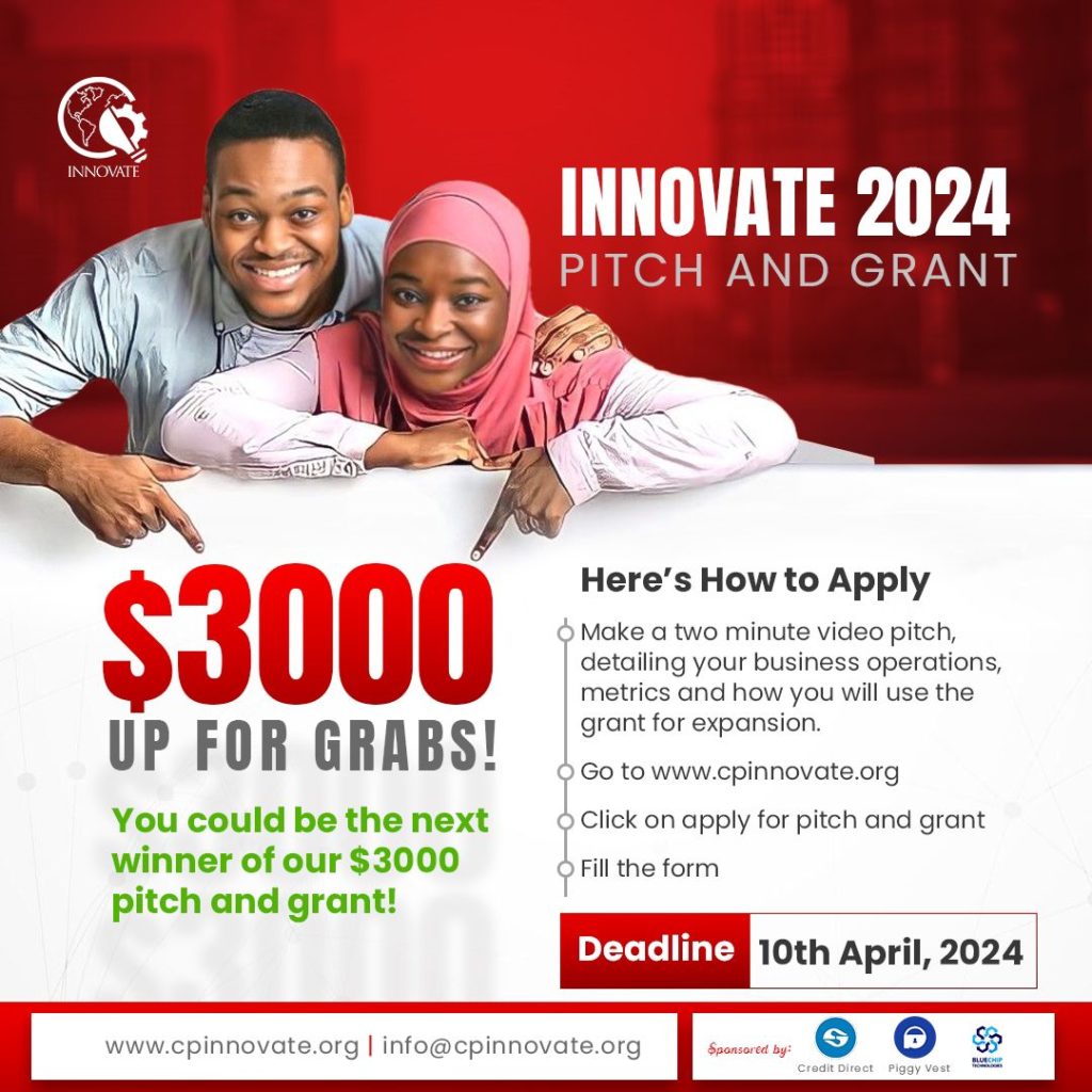 Call for Applications: CP Innovate Pitch and Grant 2024 ( Up to $3,000 Grant)