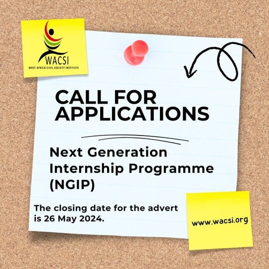 West Africa Civil Society Institute (WACSI) 2024 Next Generation Internship Programme |Fully Funded