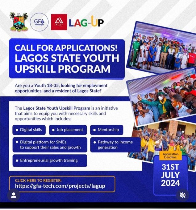 LAG-UP Lagos State Youth Upskilling Program | Comprehensive upskilling To Youths And SMEs