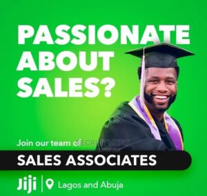 Now Hiring: Sales Associates at Jiji Nigeria – Kano, Abuja & Lagos