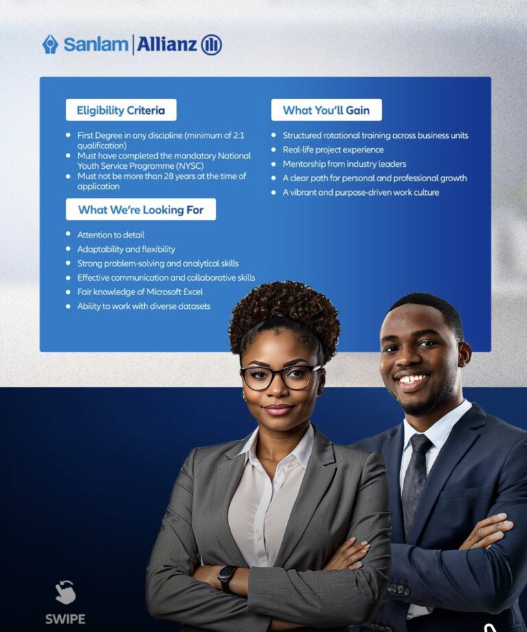 SanlamAllianz Nigeria Graduate Trainee Programme 2025