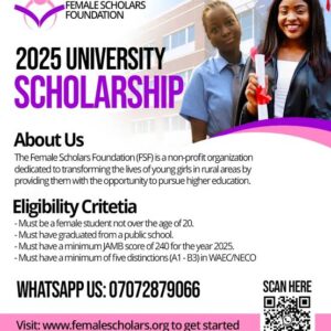 Female Scholars Foundation Scholarship 2025